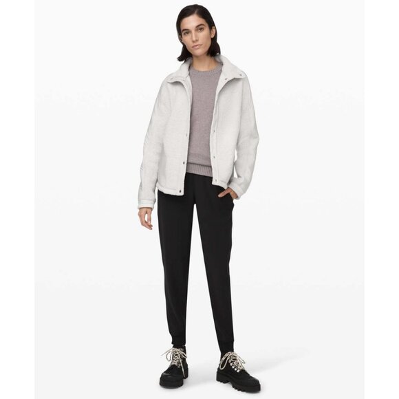 Lululemon Go Cozy Jacket Wool Blend Lightweight Coat Sherpa Fleece Sweatshirt 4 - Picture 15 of 15